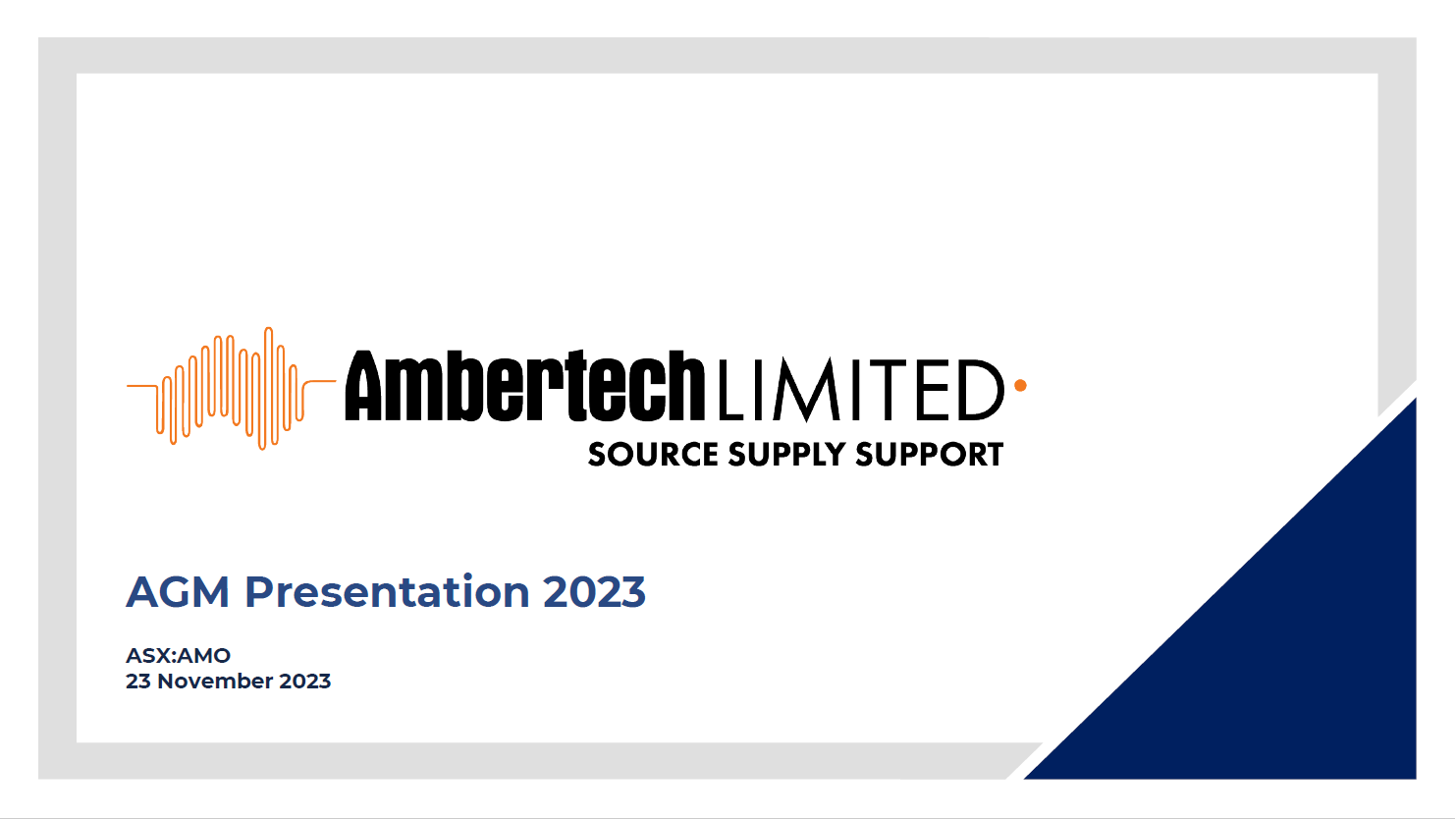 AGM Presentation 2023